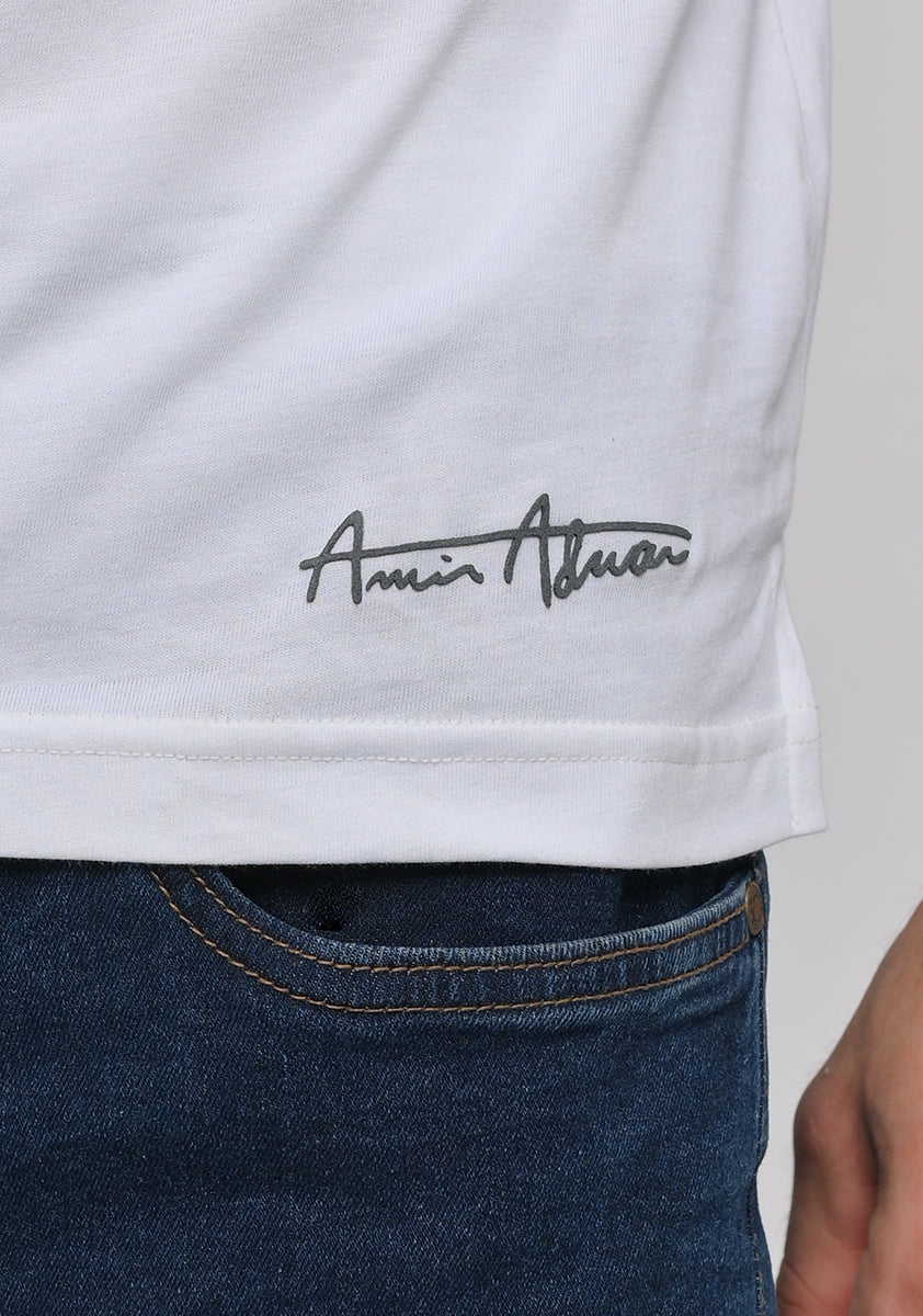 Henley Pocket White T-Shirt