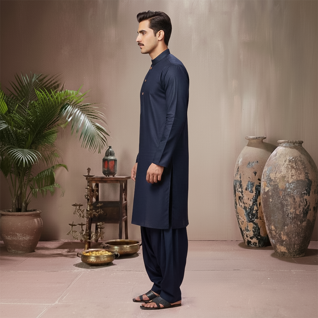 Poly Viscose Outer Space Classic Fit Suit