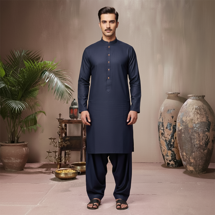 Poly Viscose Outer Space Classic Fit Suit