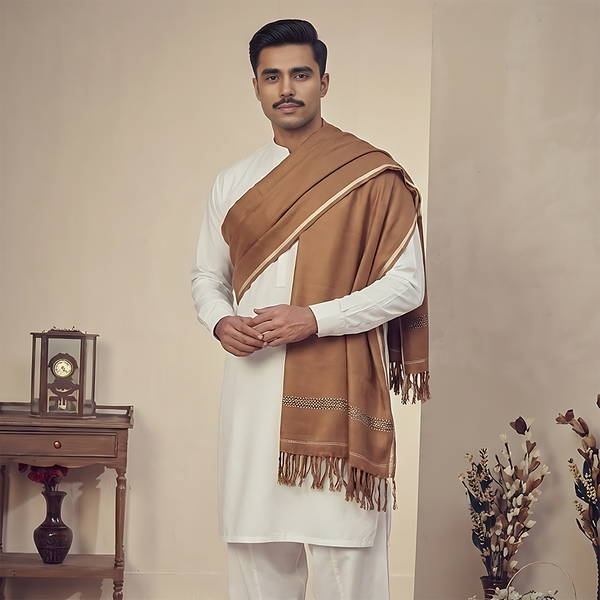 Basic Woolen Cashew Traditional Shawl