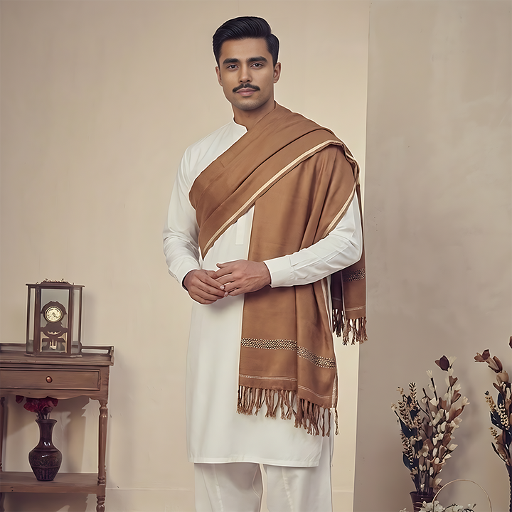 Basic Woolen Cashew Traditional Shawl