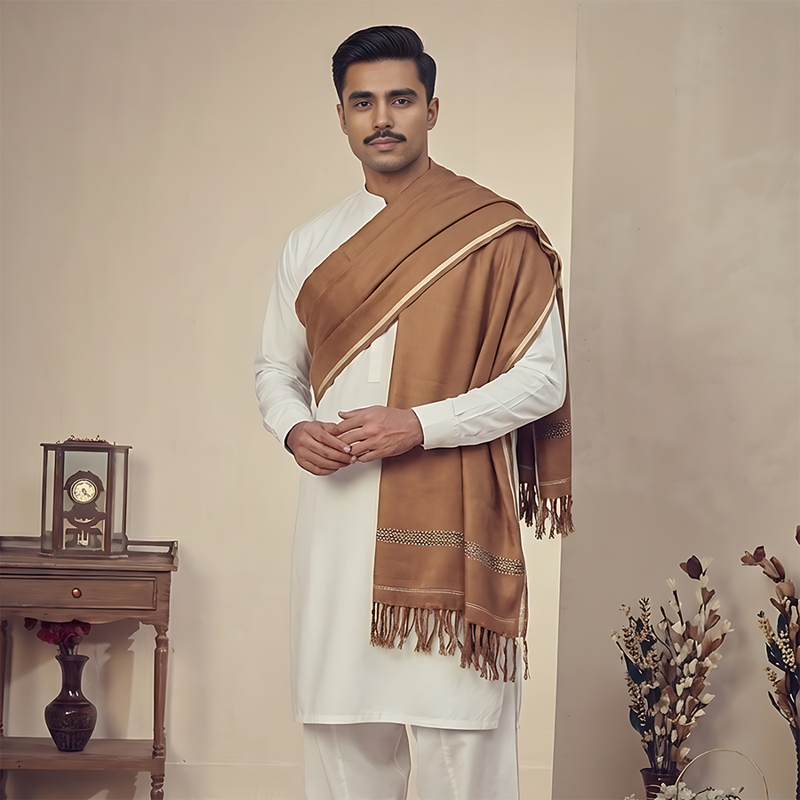 Basic Woolen Cashew Traditional Shawl