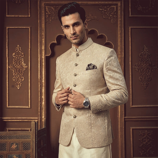 Premium Viscose Jamawar Foan Jacket