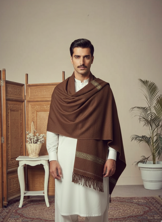 Basic Woolen Fudgsickle Traditional Shawl