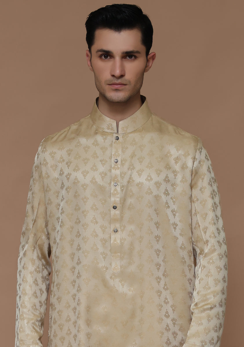 Jamawar Gold Classic Fit Kurta