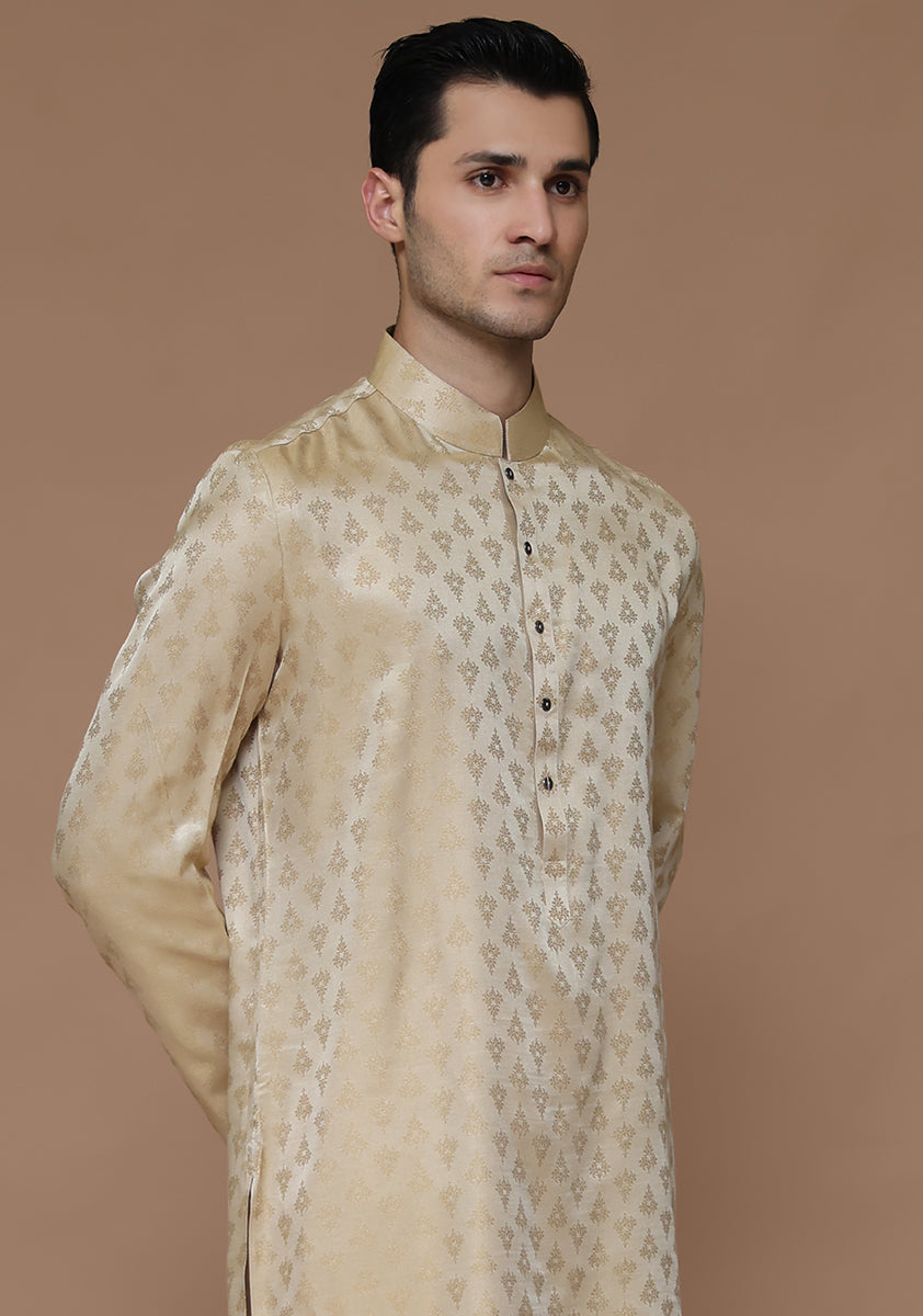 Jamawar Gold Classic Fit Kurta