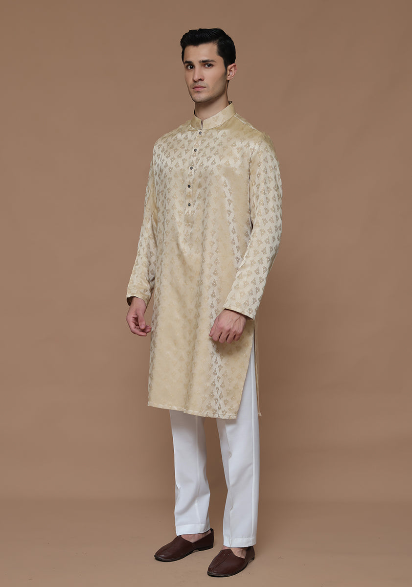 Jamawar Gold Classic Fit Kurta