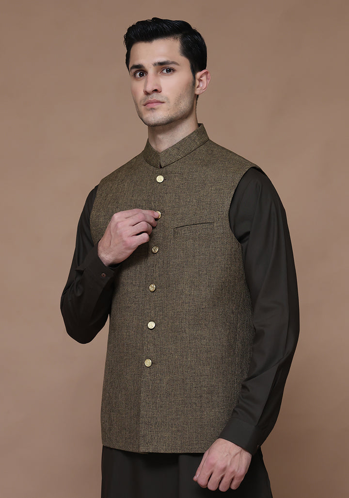 Jute Kangaroo Traditional Waistcoat