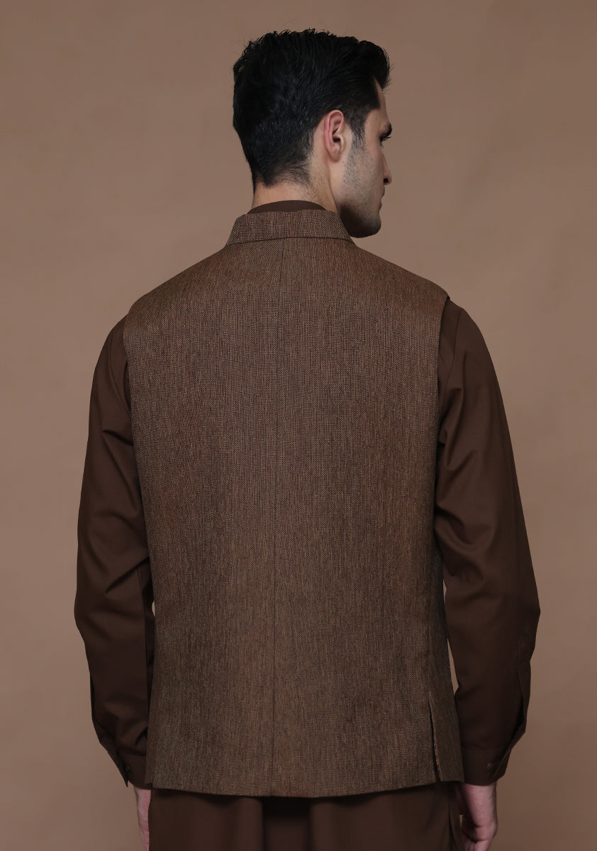 Jute Raw Hide Traditional Waistcoat