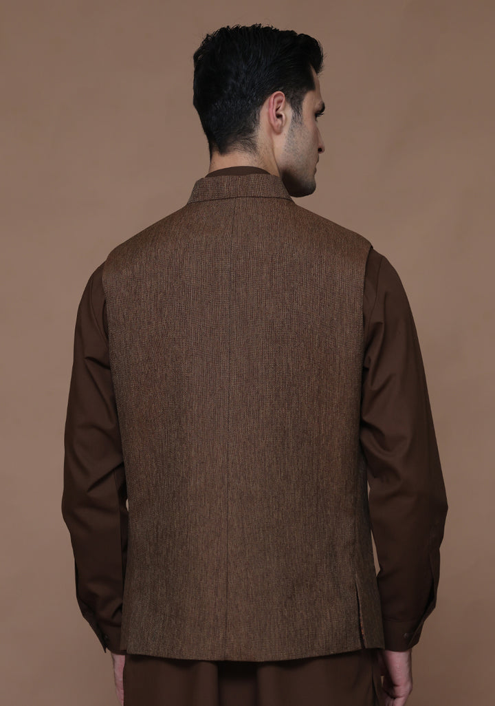 Jute Raw Hide Traditional Waistcoat