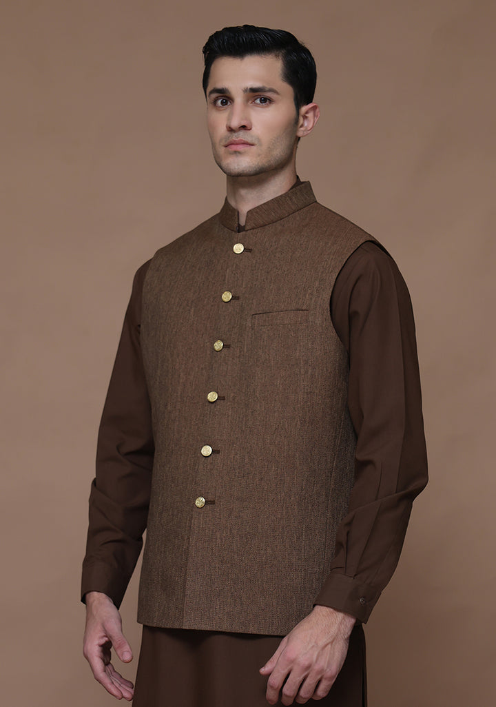 Jute Raw Hide Traditional Waistcoat