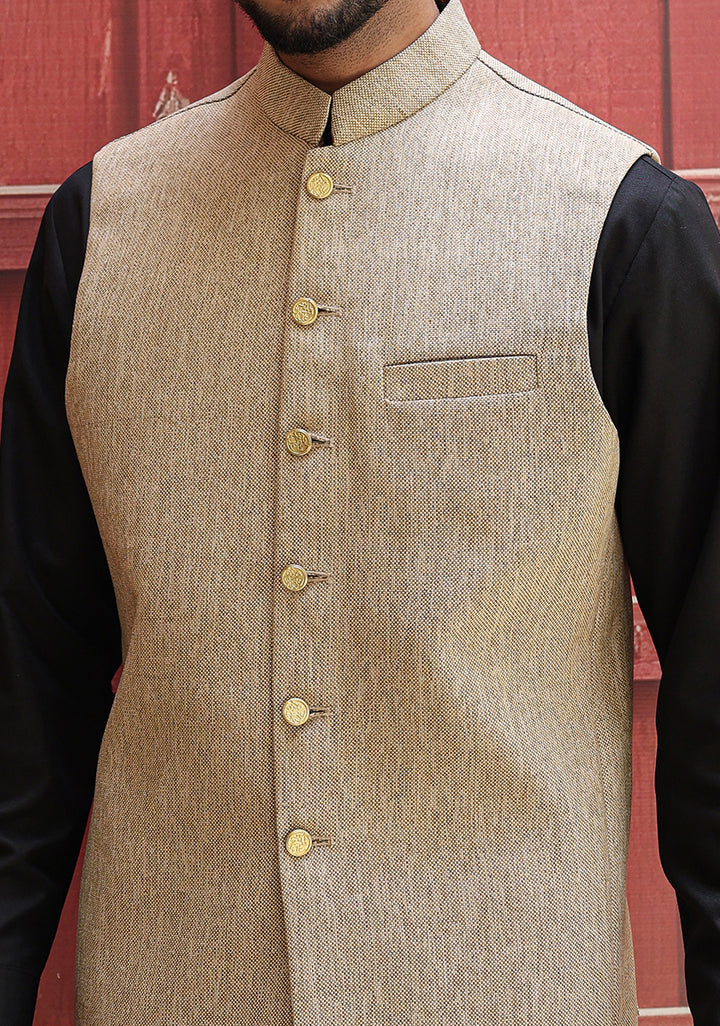 Jute Smoke Gray Traditional Waistcoat