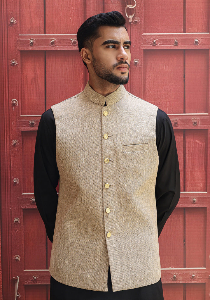Jute Smoke Gray Traditional Waistcoat