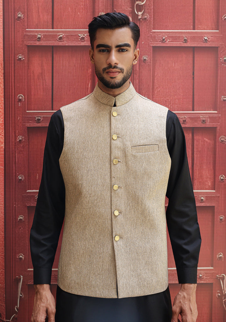 Jute Smoke Gray Traditional Waistcoat