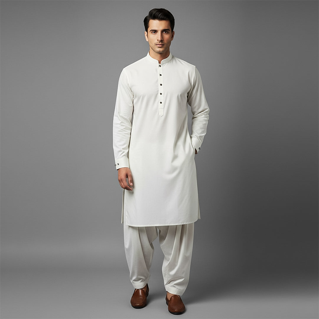 Maluki Cloud Dancer Classic Fit Suit