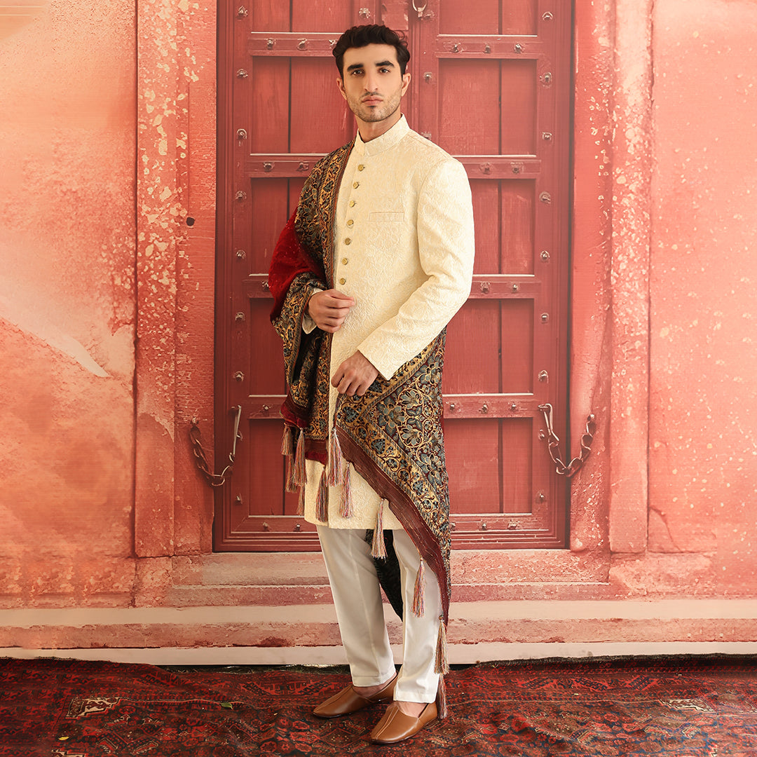 Masoori Red Dahlia Shawl