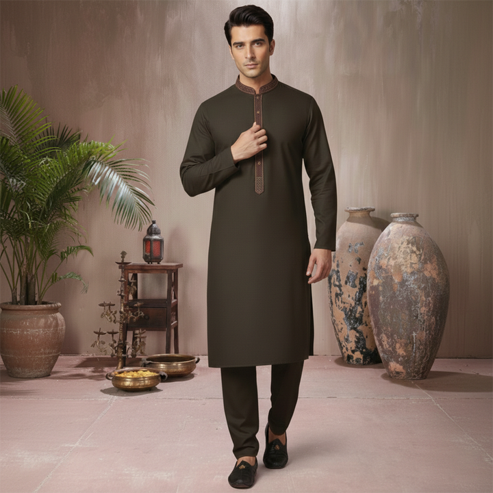 PV Coffee Bean Classic Fit EMB Suit