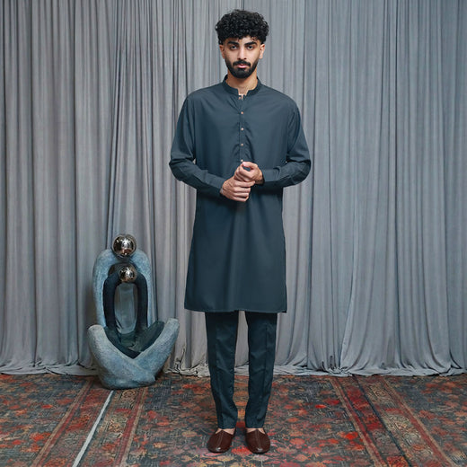 Poly Viscos Dark Shadow Slim Fit Suit