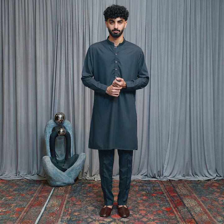 Poly Viscos Dark Shadow Slim Fit Suit