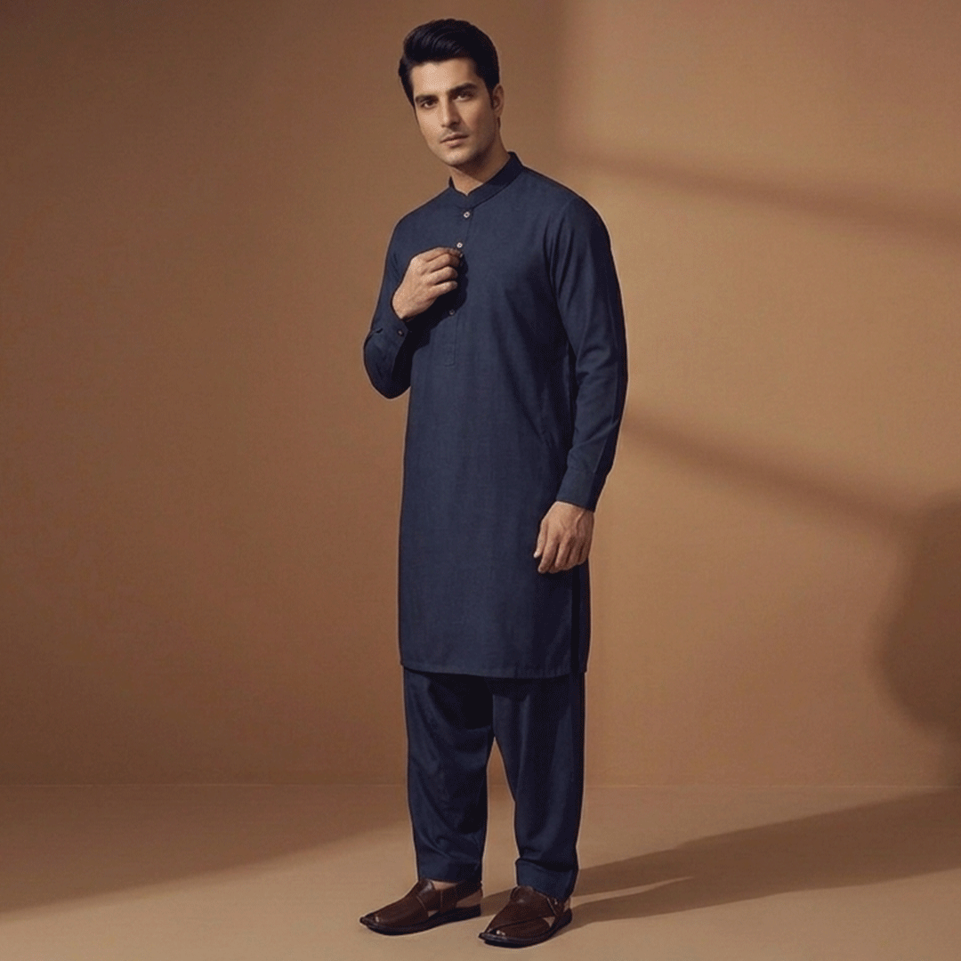 Poly Viscos Peacoat Classic Fit Suit