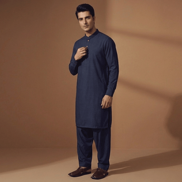 Poly Viscos Peacoat Classic Fit Suit