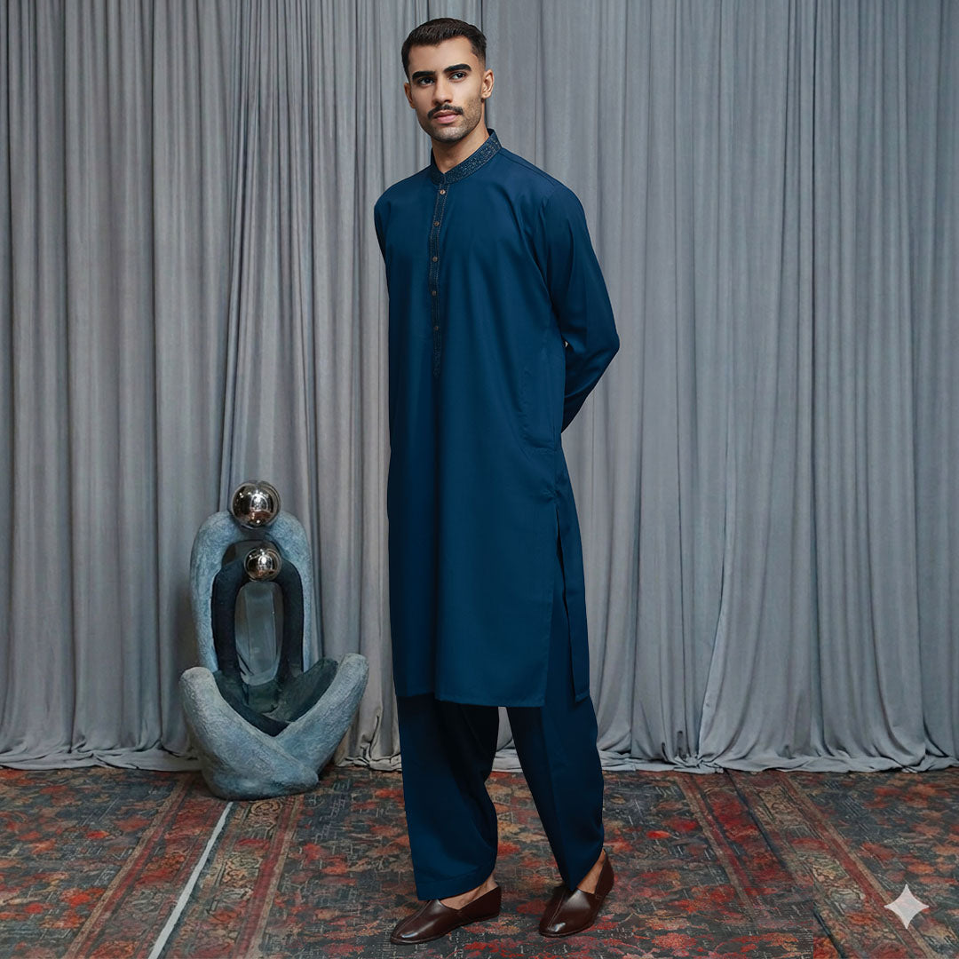 Poly Viscos Salute Classic Fit EMB Suit