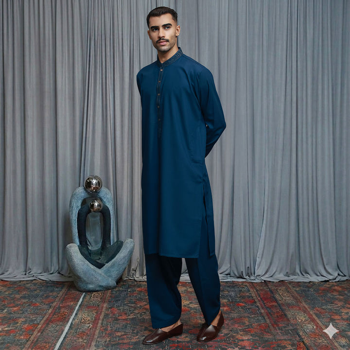 Poly Viscos Salute Classic Fit EMB Suit