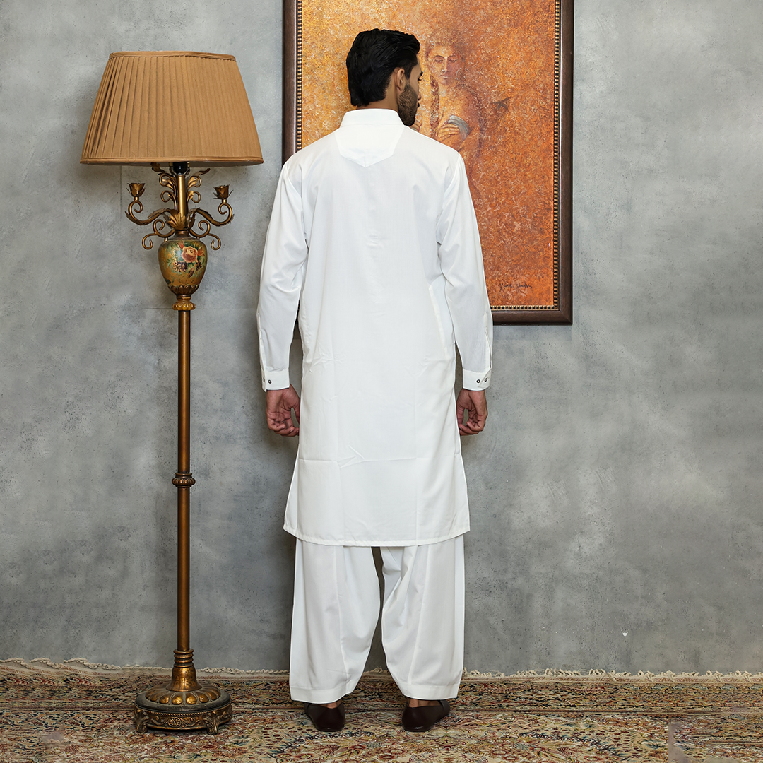 Poly Viscose Cloud Dancer Classic Fit Suit