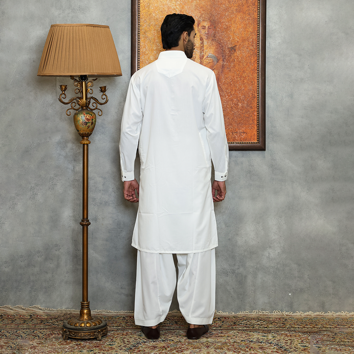 Poly Viscose Cloud Dancer Classic Fit Suit