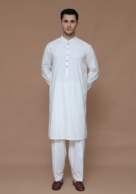 Poly Viscose Cloud Dancer Classic Fit Suit