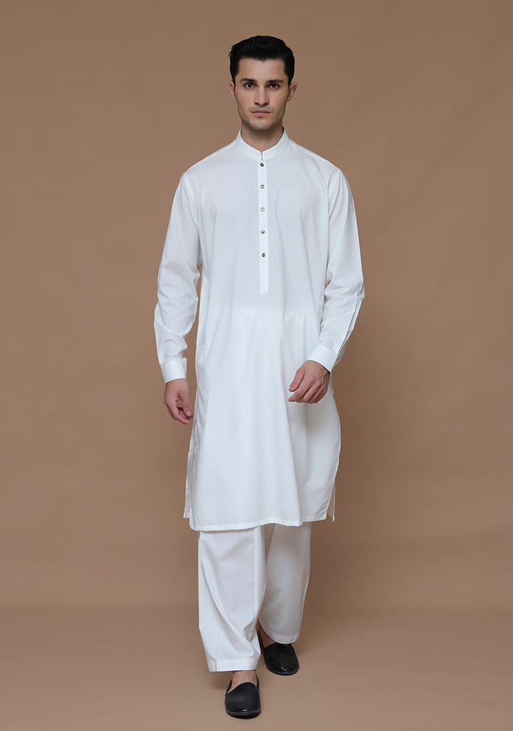 PV Cloud Dancer Classic Fit Plain Kameez Shalwar