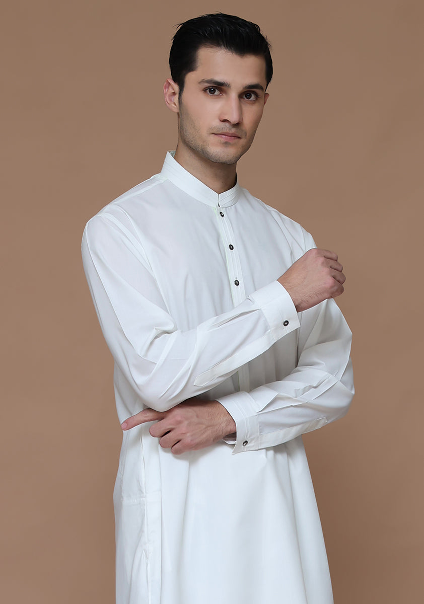 PV Cloud Dancer Classic Fit Plain Kameez Shalwar