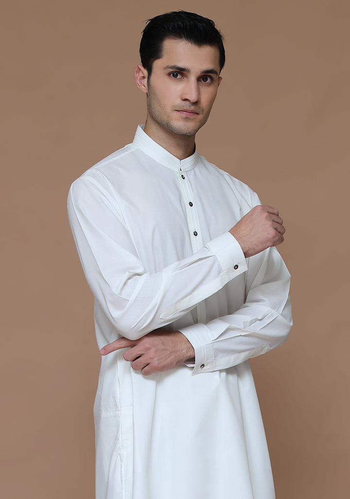 PV Cloud Dancer Classic Fit Plain Kameez Shalwar