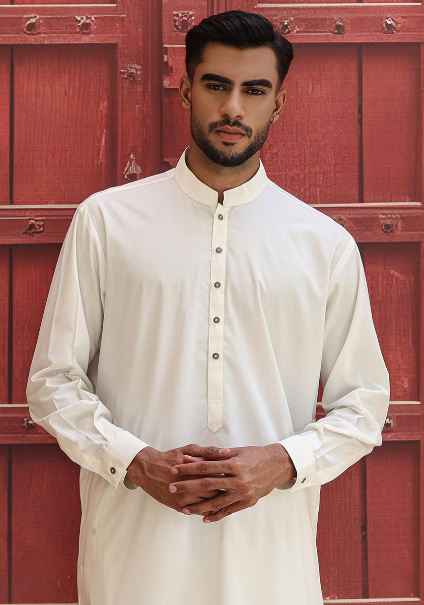 Poly Viscose Cloud Dancer Classic Fit Suit