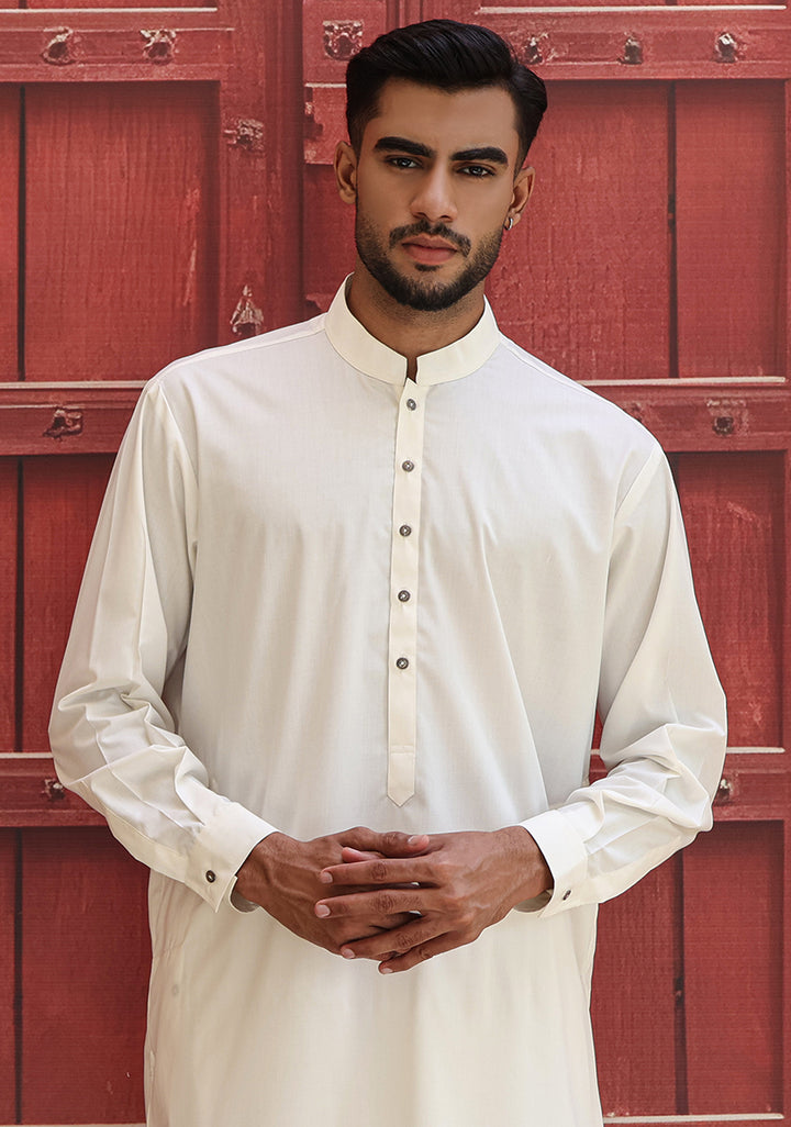 Poly Viscose Cloud Dancer Classic Fit Suit