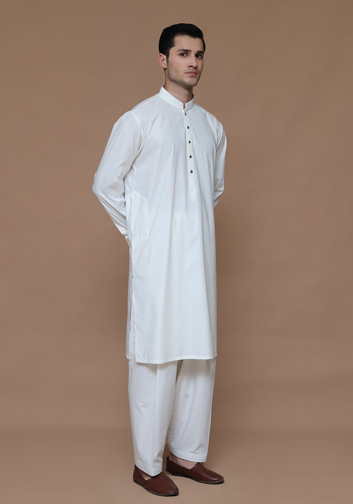 Poly Viscose Cloud Dancer Classic Fit Suit