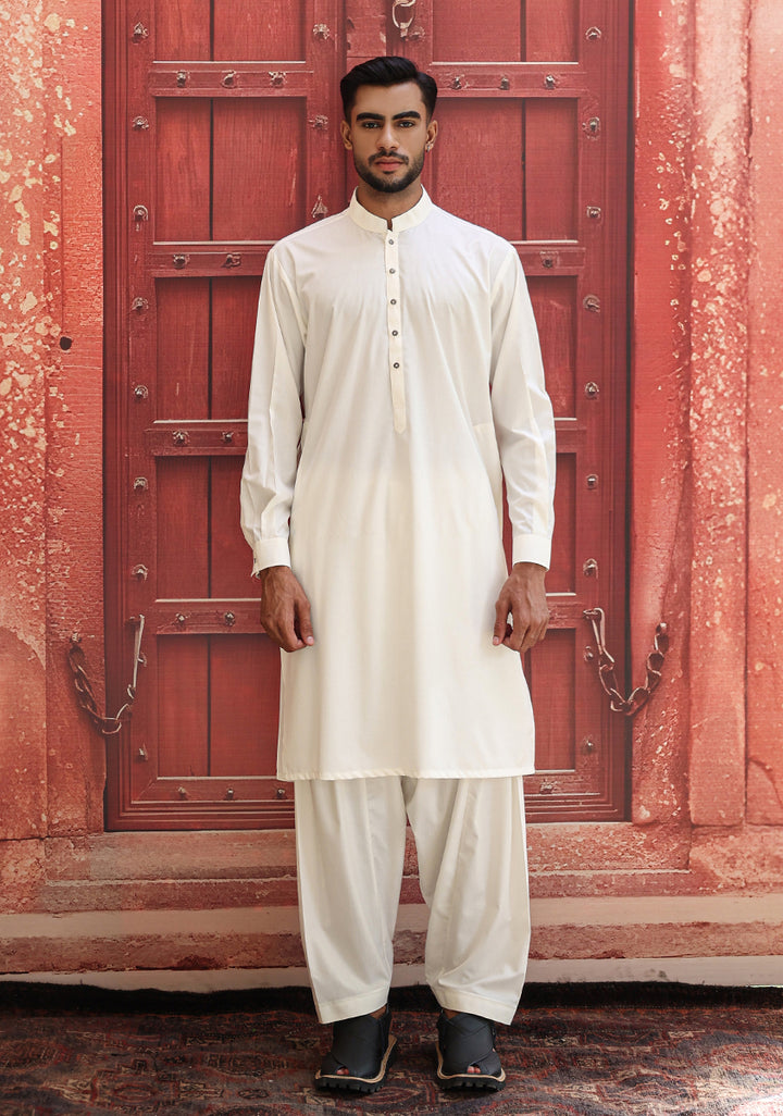 Poly Viscose Cloud Dancer Classic Fit Suit