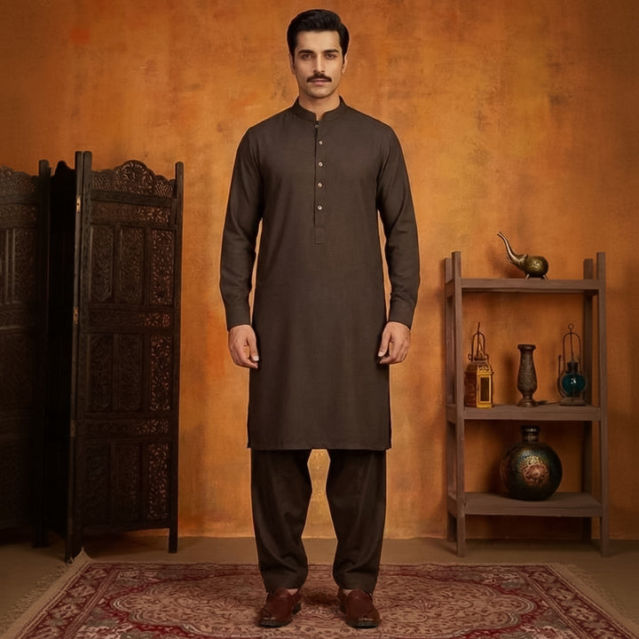 Poly Viscose Coffee Bean Classic Fit Suit