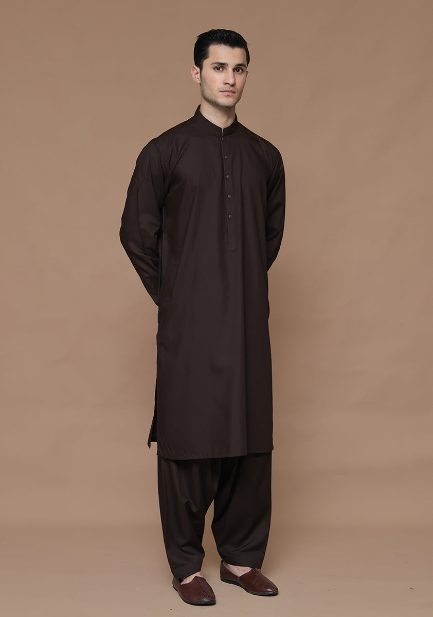 Poly Viscose Coffee Bean Classic Fit Suit