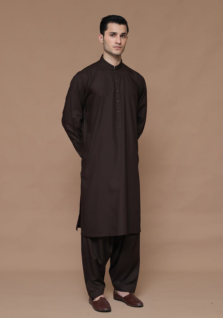 Poly Viscose Coffee Bean Classic Fit Suit