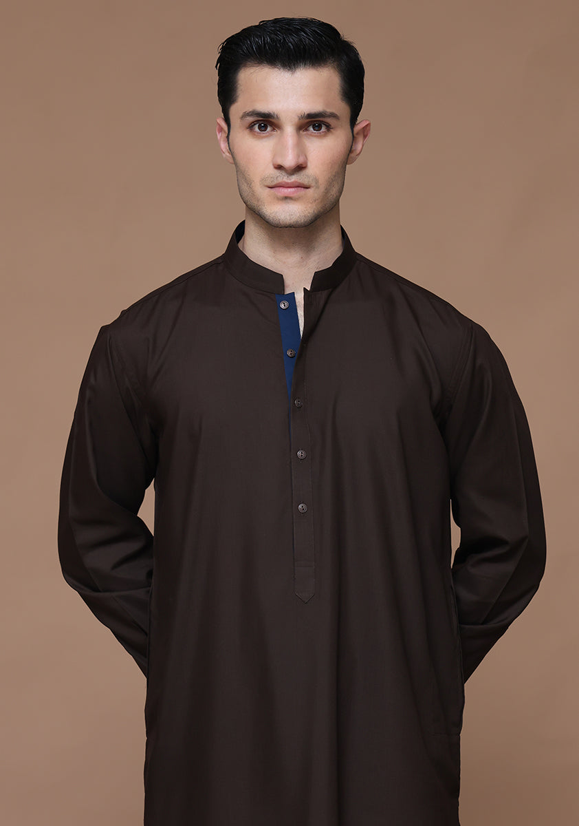 Poly Viscose Coffee Bean Classic Fit Suit