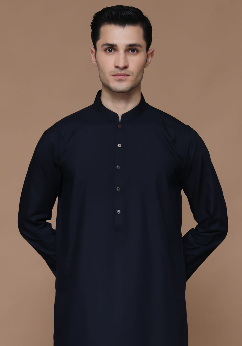 Poly Viscose Dark Sapphire Slim Fit Suit