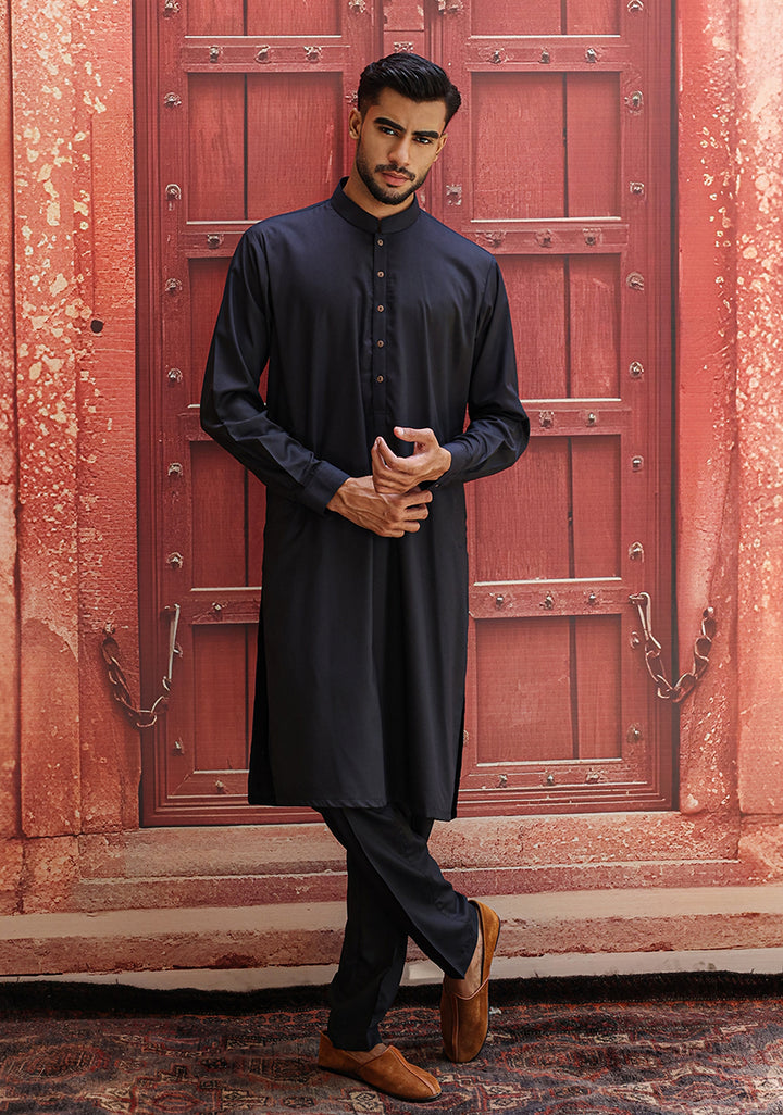 Poly Viscose Dark Sapphire Slim Fit Suit