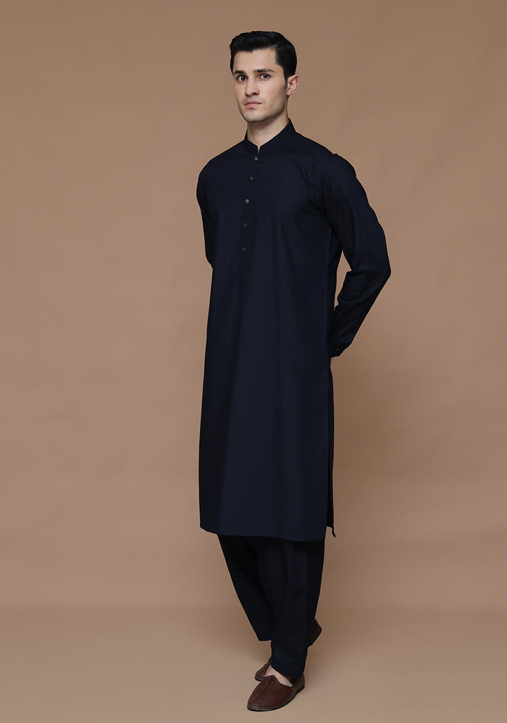 Poly Viscose Dark Sapphire Slim Fit Suit