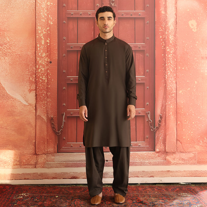 Poly Viscose Forest Night Classic Fit Suit