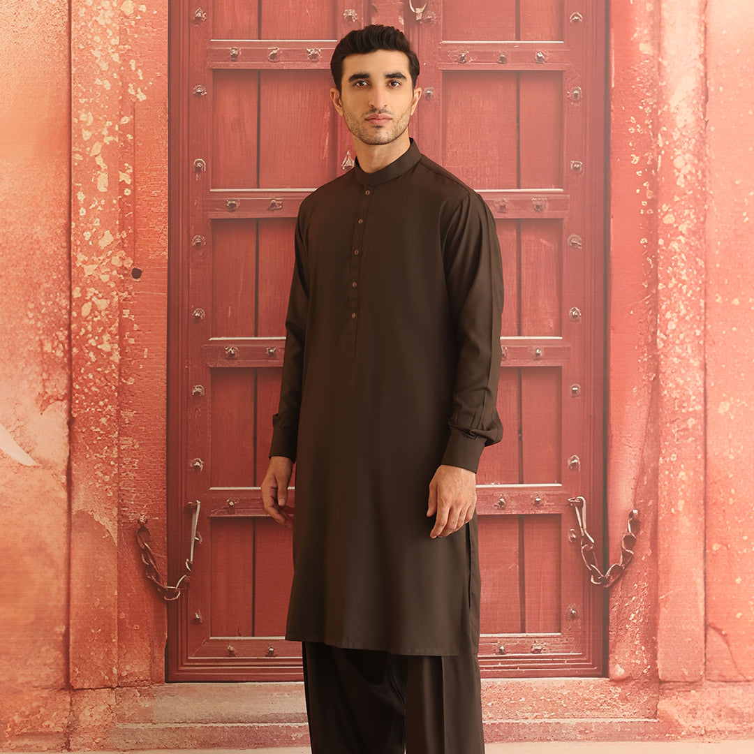 Poly Viscose Forest Night Classic Fit Suit