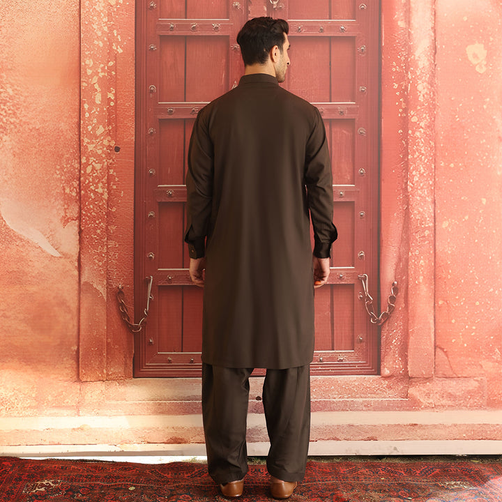 Poly Viscose Forest Night Classic Fit Suit