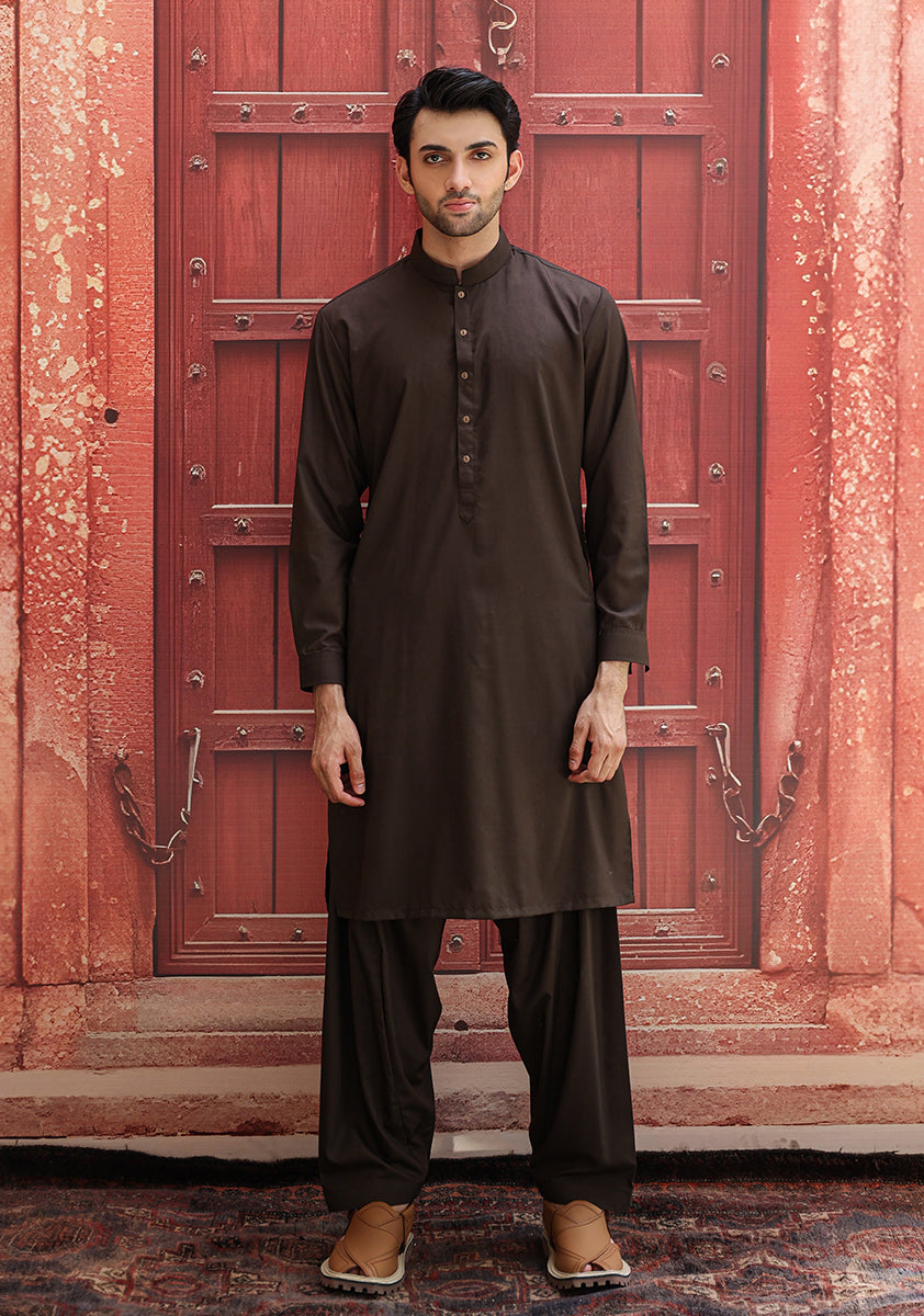 Poly Viscose Forest Night Slim  Fit Suit