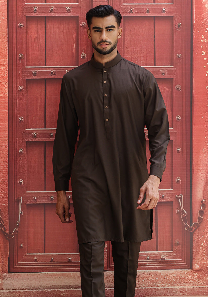 Poly Viscose Forest Night Slim  Fit Suit