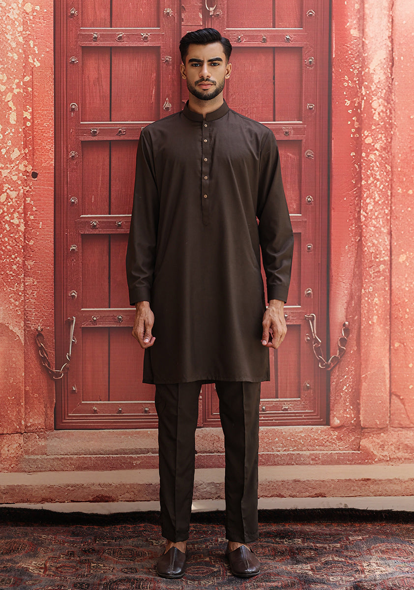 Poly Viscose Forest Night Slim  Fit Suit